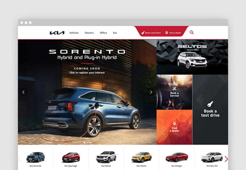 SG Kia Sorento Homepage