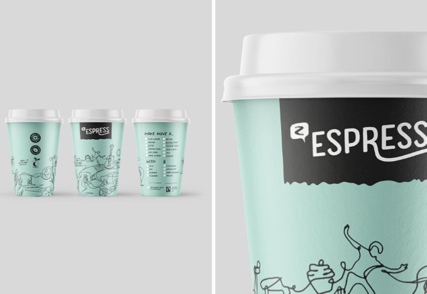 Z Espress packaging cup illustration