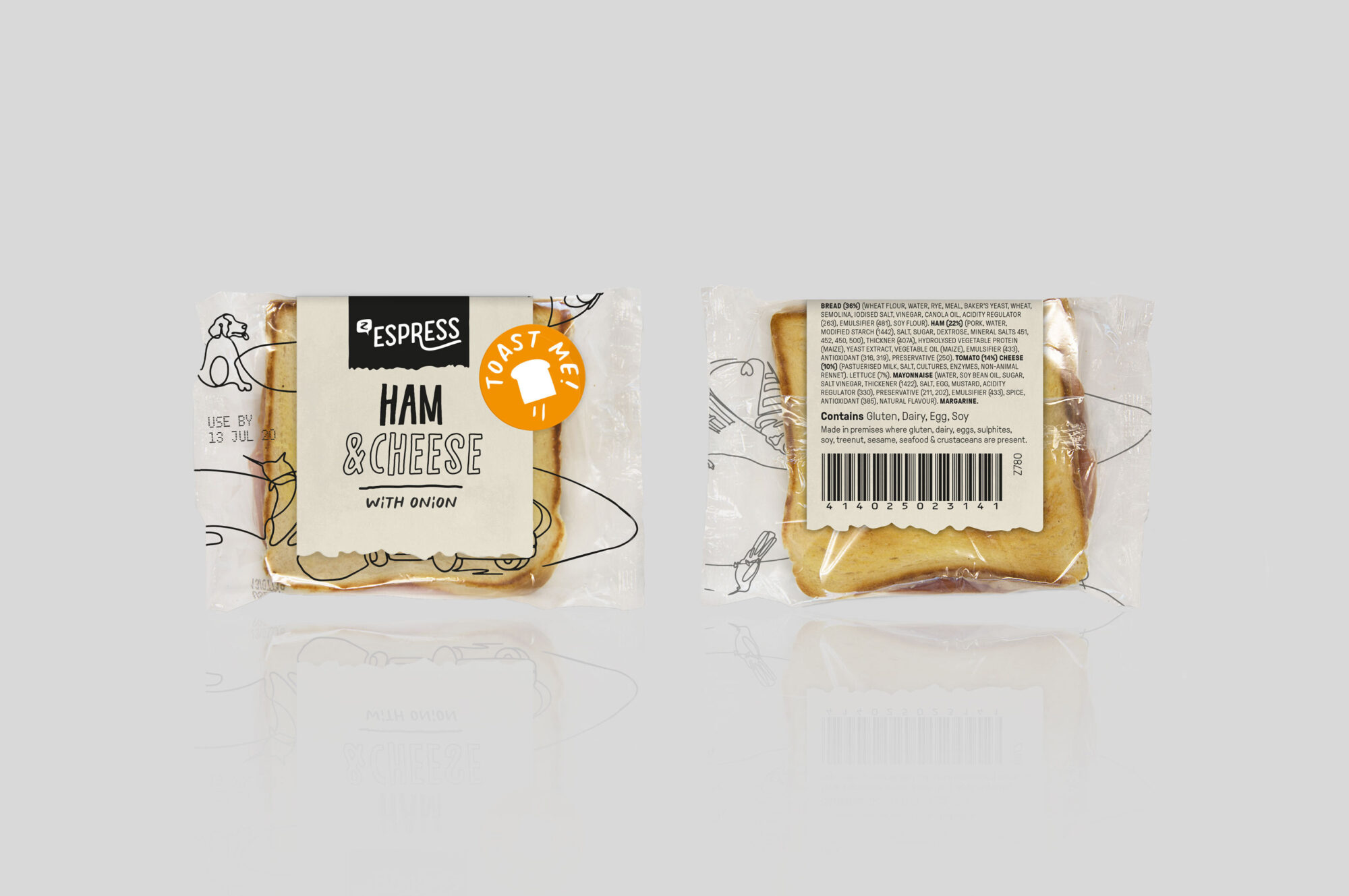 Z Espress packaging toastie
