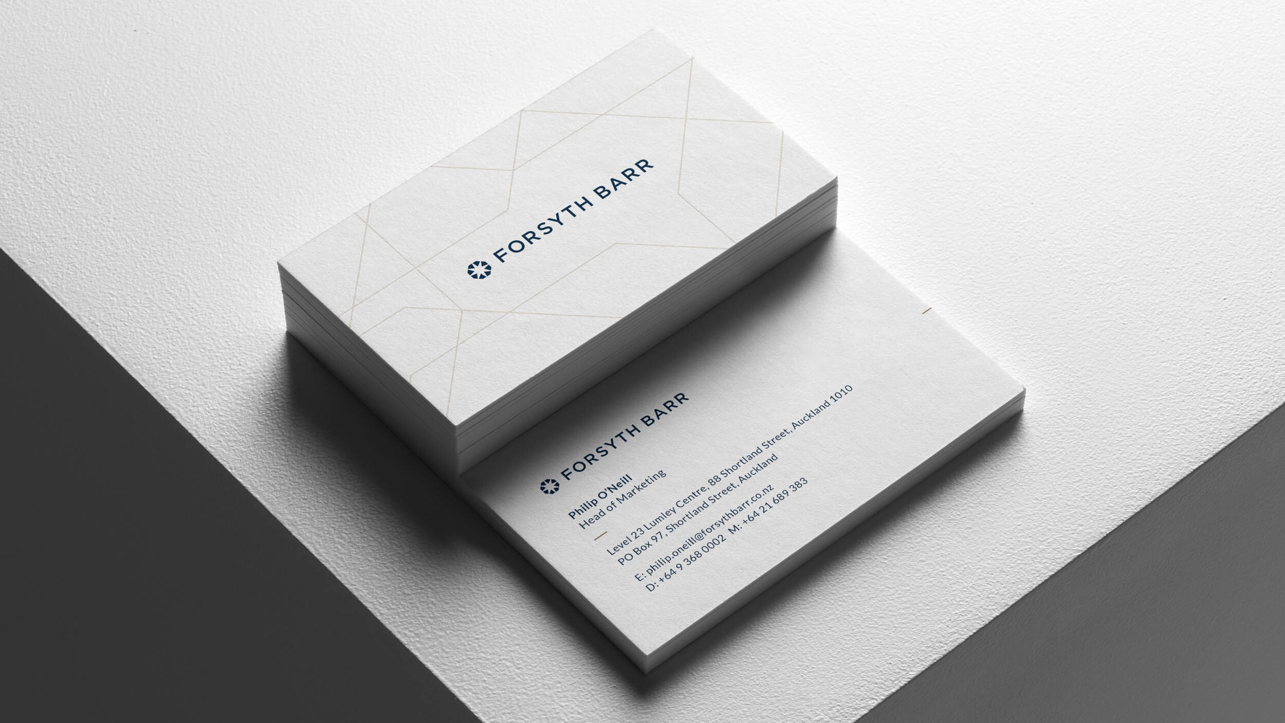 Forsyth Barr business card design