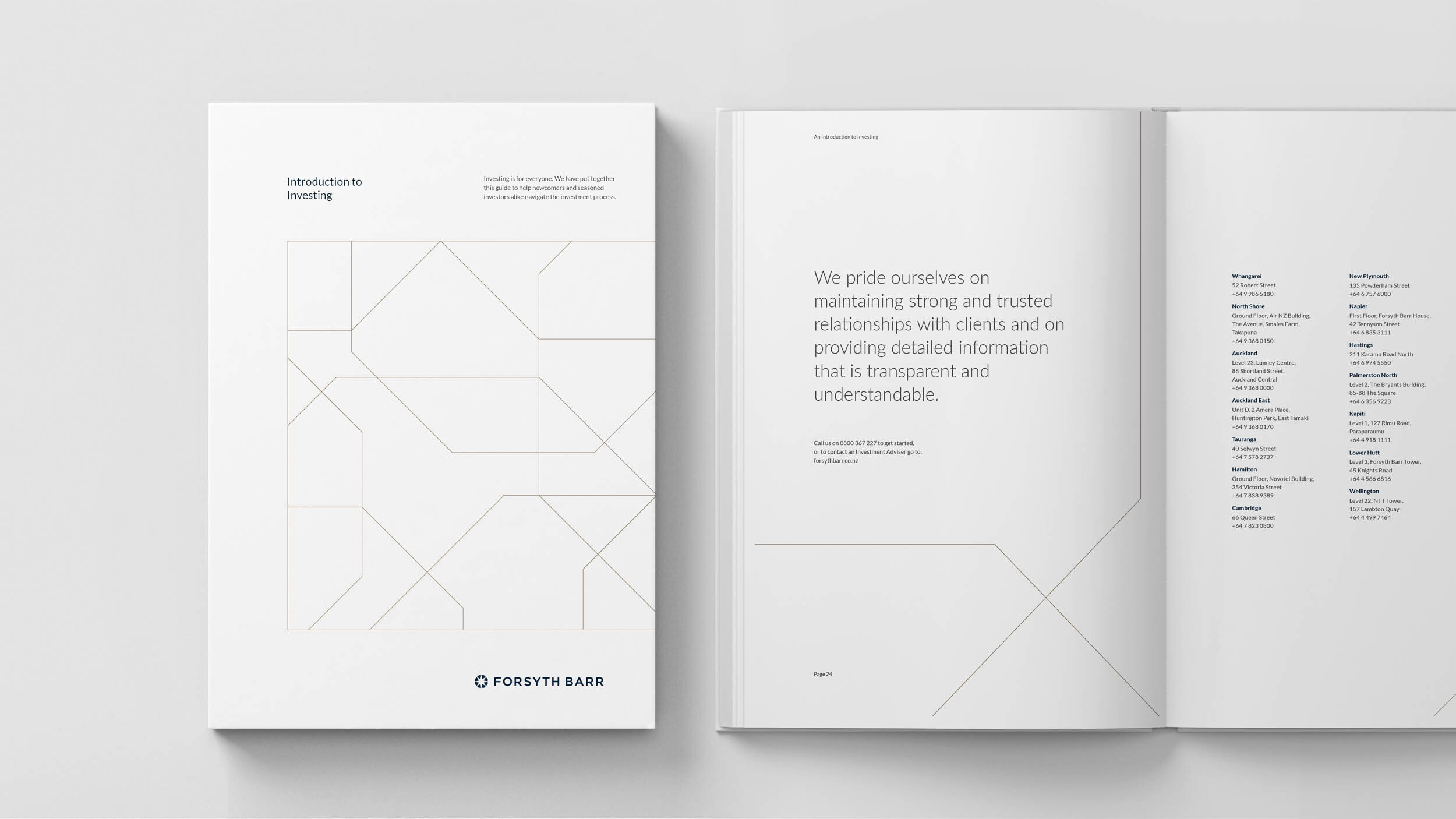 Forsyth Barr publication design minimal